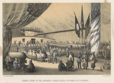 Dinner given to the Japanese Commissioners on board U.S.S.F. Powhatan, 1855 by Wilhelm Joseph Heine
