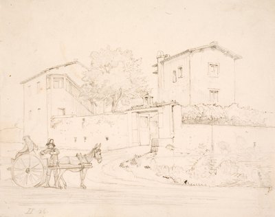 Donkey Cart Outside Porta del Popolo by Wilhelm Marstrand