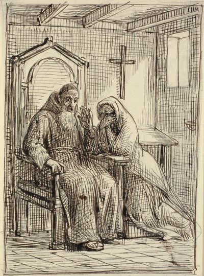 The Terrified Confessor by Wilhelm Marstrand