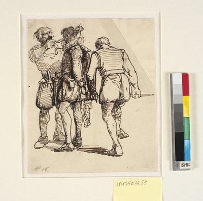 Group with Rosenkrantz on the Right in the Above-mentioned Drawing by Wilhelm Marstrand
