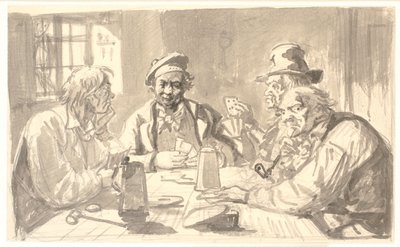 Card Game in a Tavern Cellar by Wilhelm Marstrand