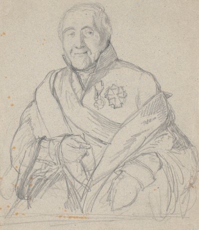 Portrait Study of Privy Councillor Bornemann by Wilhelm Marstrand