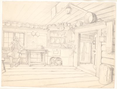 Swedish Peasant Cottage by Wilhelm Marstrand