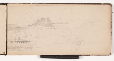 View Towards a Town in an Italian Mountain Landscape by Wilhelm Marstrand