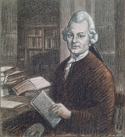 Portrait of Gotthold Ephraim Lessing, illustration from 