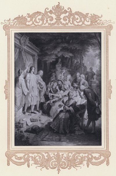 Goethe in Weimar (lithograph) by Wilhelm von (after) Kaulbach