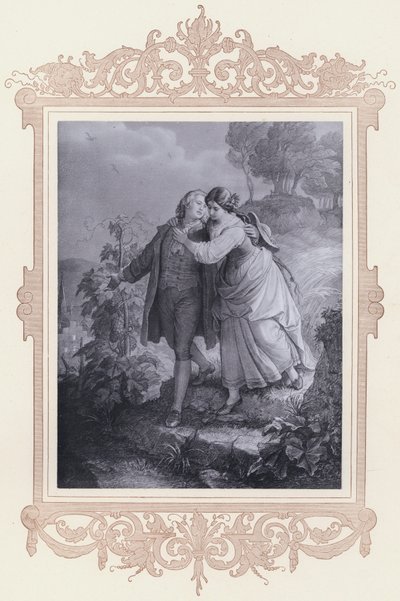 Hermann and Dorothea by Wilhelm von (after) Kaulbach