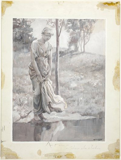 By a Clear Pool, Wherein She Passionately Saw Herself by Will Hicock Low