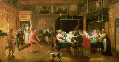 A Harlequin Entertaining by Willem Anthonissone Anthonis