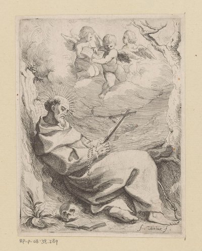 Saint Francis of Assisi with Crucifix by Willem Basse (attributed to)