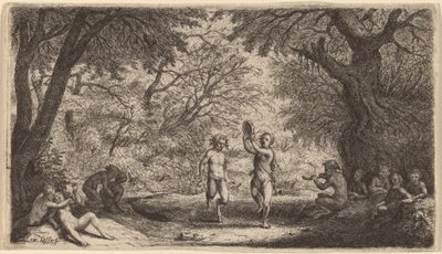 Bacchanal with a Dancing Couple in the Center by Willem Basse