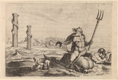 Neptune and the Pillars of Hercules, 1634 by Willem Basse