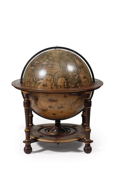 Large pair of library globes, the terrestrial 1645/48, the celestial after c.1630 by Willem Blaeu