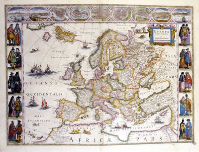 Map of Europe. Atlas by William Blaeu (1571 - 1638). Amsterdam 1635 by Willem Blaeu
