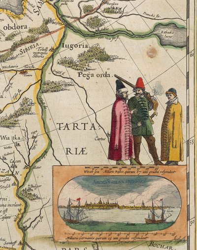 Map of Tartary, from Atlas Maior or Novus by Willem Janszoon Blaeu (detail) by Willem Blaeu
