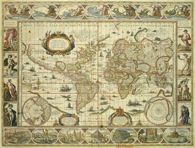 Nova Orbis Geographica ac Totius Terrarum Hydrographica by Willem Blaeu