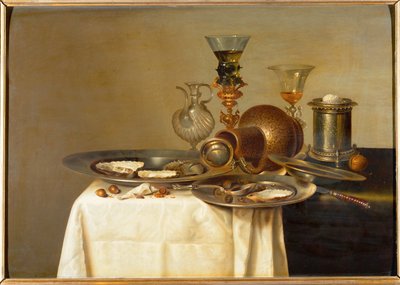 Goblets and oysters by Willem Claesz. Heda