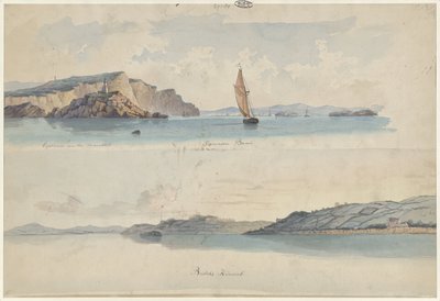 Two English Coastal Views: Swansea Bay and Bristol Channel by Willem Gruyter jr.
