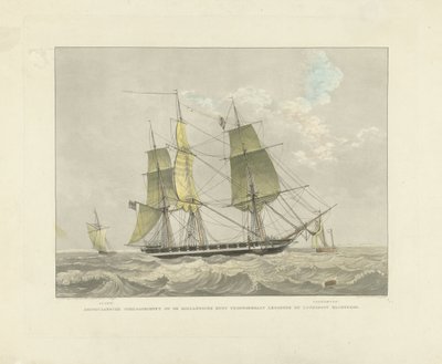 Sailing Ship, Sloop, and Pilot Boat on the Water by Willem Hendrik Hoogkamer
