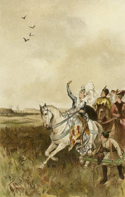 Jacqueline, Countess of Hainaut Hunting with Falcons by Willem II Steelink