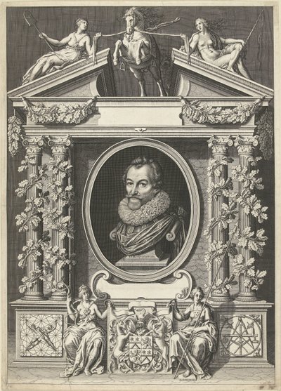 Portrait of Gerard Thibault in Architectural Frame by Willem Jacobsz Delff
