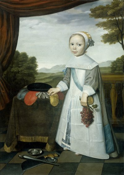 Portrait of Johannes van Rees, Half Brother of Elisabeth van Oosten, as a Child by Willem Jansz. Ploy (attributed to)