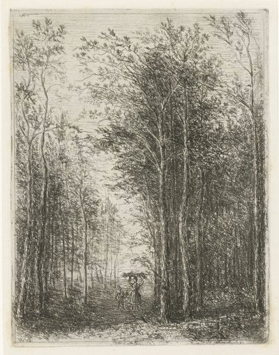 Forest Landscape with Wood Gatherers by Willem Matthias Jan van Dielen