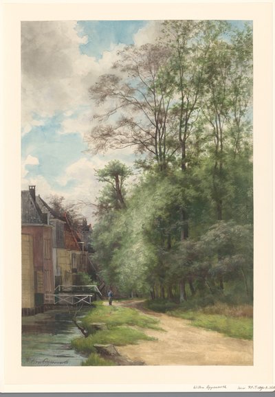 View Along the Ditch at Bezuidenhout in the Hague Forest by Willem Oppenoorth