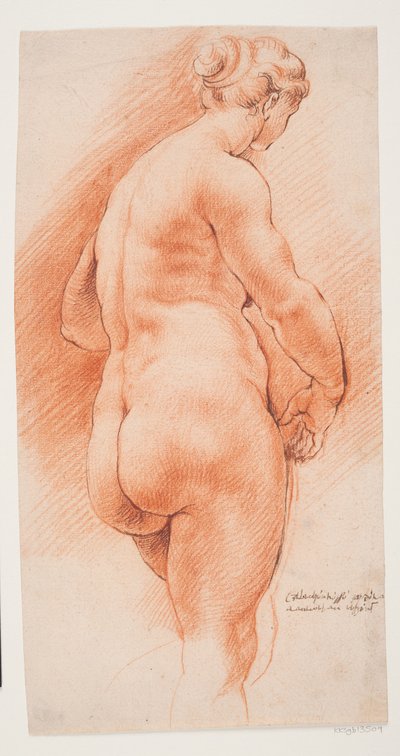Woman Seen from Behind, Half Turned to the Right by Willem Panneels