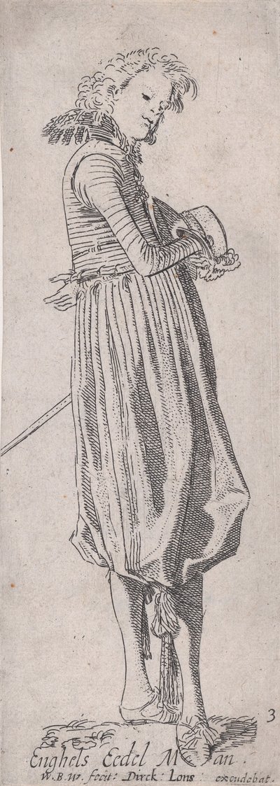 English Nobleman, from Noblemen of Different Countries, Plate 3 by Willem Pietersz. Buytewech