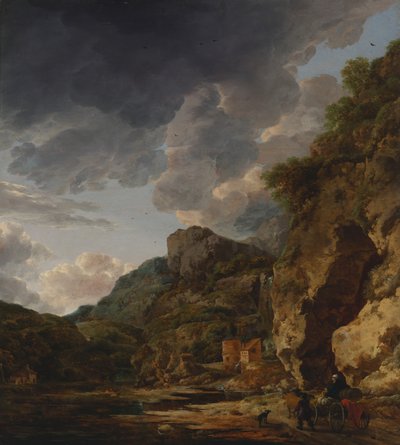 Mountain Landscape with River and Wagon, Third Quarter of 17th Century by Willem Schellinks
