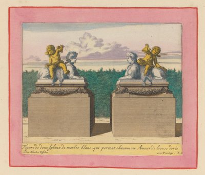 Two Sphinxes in the Gardens of Versailles by Willem Swidde