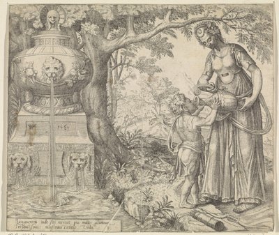 Hagar Gives Water to Ishmael (History of Hagar and Ishmael) by Willem Thibaut