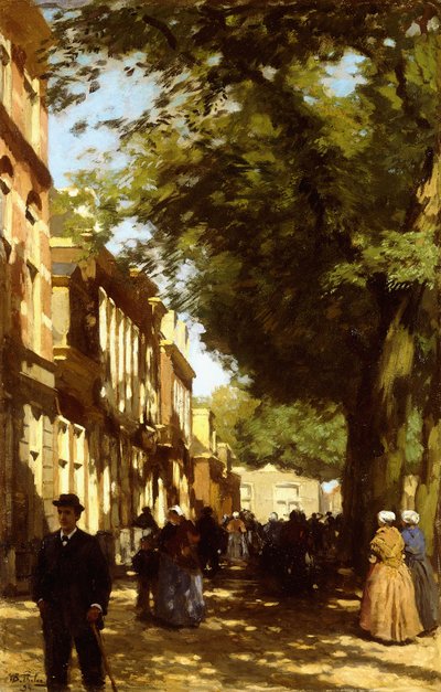 Midday on a Busy City Street by Willem Tholen