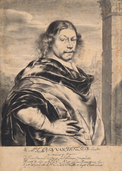 Portrait of Frans van Mieris the Elder, after a drawing by Frans van Mieris the Elder by Willem Van Mieris