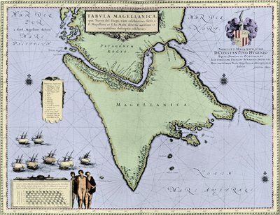 Strait of Magellan and Tierra del Fuego, from Blaeu