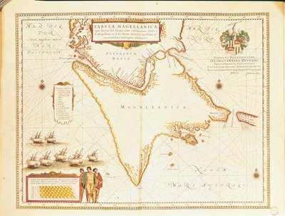 Strait of Magellan, from Theatrum Orbis Terrarum by Willem and Joan Blaeu by Willem and Joan  Blaeu