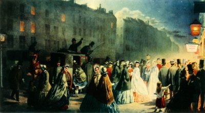 Scene in the Strand at Night, c1860, 1942 by Willem de Famars Testas