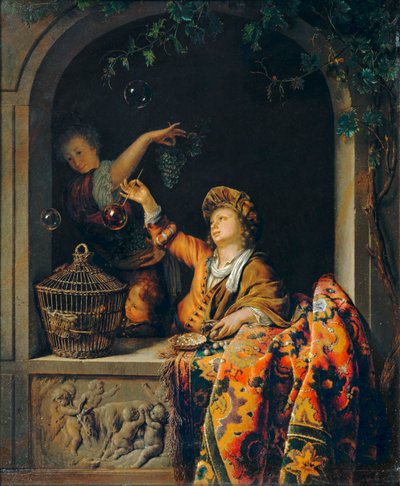 Soap Bubbles by Willem van (after) Mieris