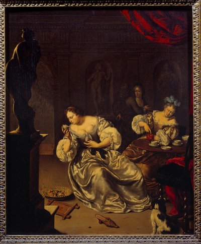 The Women of the Dutch Nobility Taking Tea by Willem Van Mieris