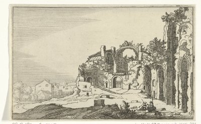 Baths of Diocletian (Roman Ruins and Coastal Landscapes series) by Willem van Nieulandt (II)