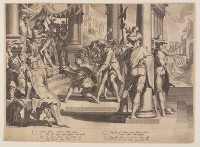 Allegory of Justice, Sanctity of Law, plate 12 from Thrones of Justice by Willem van Swanenburgh