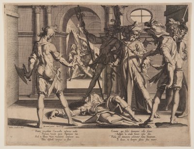 Beheading of the Roman Judge Papinian, plate 5 from Thrones of Justice by Willem van Swanenburgh