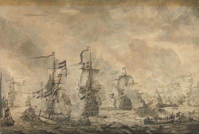 Battle between the Dutch and Swedish Fleets, in the Sound, 8 November 1658 by Willem van de Velde (I)