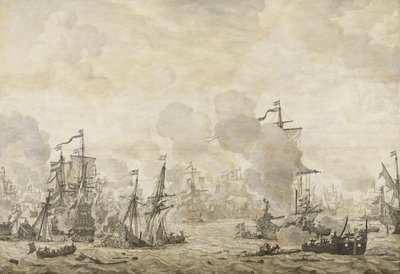 Episode from the Battle between the Dutch and Swedish Fleets in the Sound, 8 November 1658 by Willem van de Velde (I)