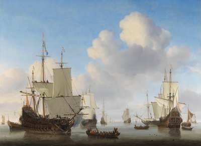 Dutch Ships in a Calm Sea by Willem van de Velde (II)