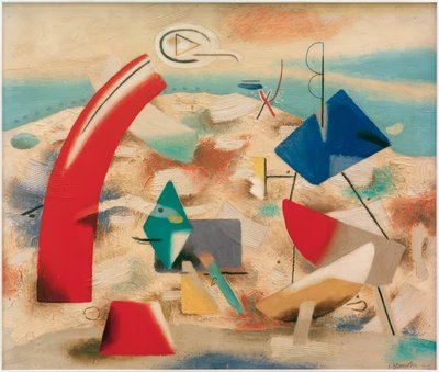 Cheerful Landscape IV by Willi Baumeister