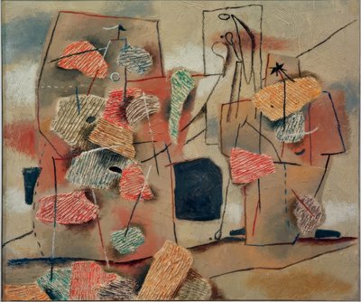 Two Figures, Comb Pattern by Willi Baumeister