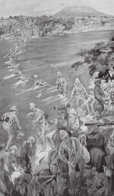 Canadians Fording a River by William (after) Hatherell