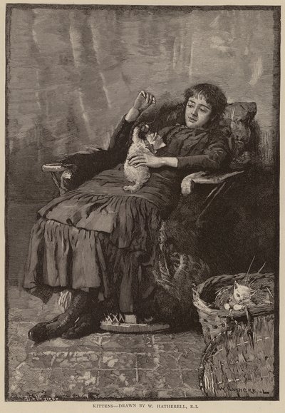 Kittens by William (after) Hatherell